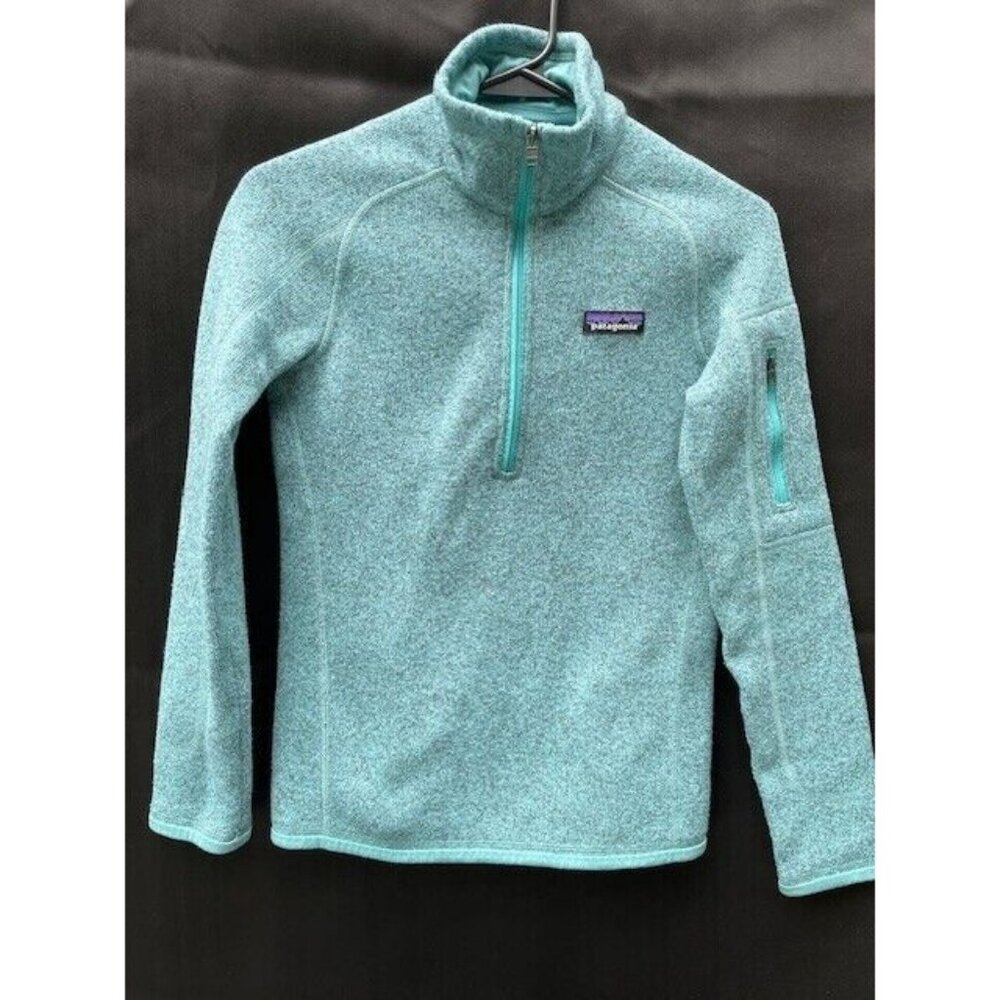 Patagonia Women's Better Sweater 1/4-Zip Fleece Mint Green Teal Size XXSmall
